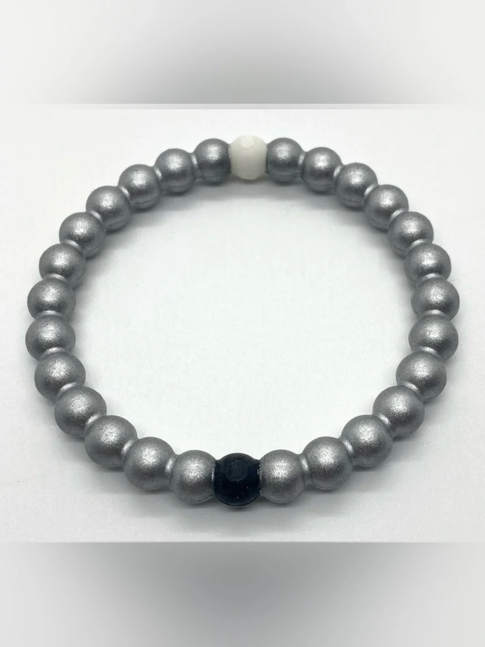 LOKAI Large Core Metallic Silver Bangle Bracelet Boho Y2K Beach Streetwear